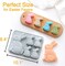 2-Pack Easter Bunny Chocolate Molds Set, 3D Cute Easter Bunny Silicone Mold for Baking Easter Treats Chocolate, Cake, Jelly, Fudge, Pudding